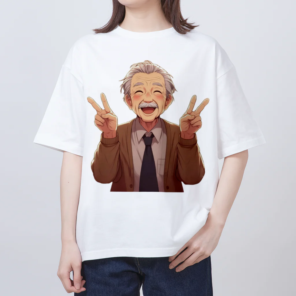 ちゃみのダブルピースじぃちゃん オーバーサイズTシャツ