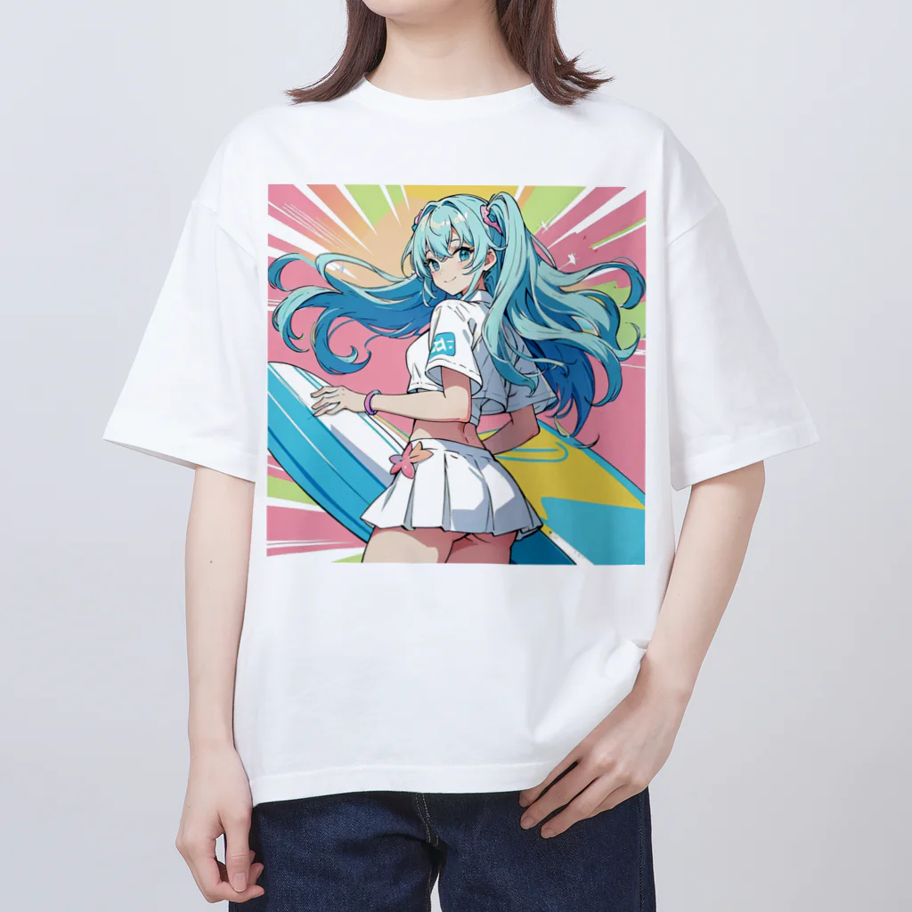 yozoraniyumeoの魔法サーファー少女 Oversized T-Shirt