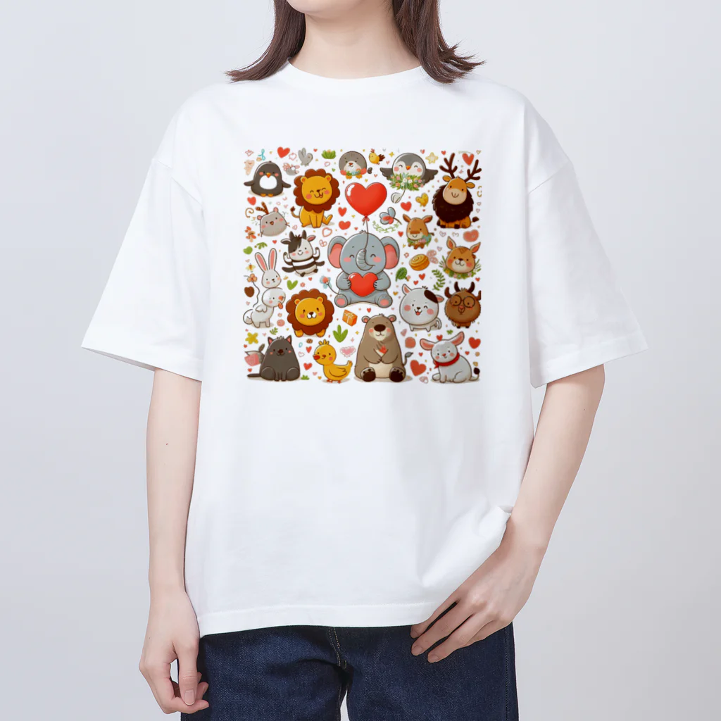 BlueSky77のふわもこハーモニー Oversized T-Shirt