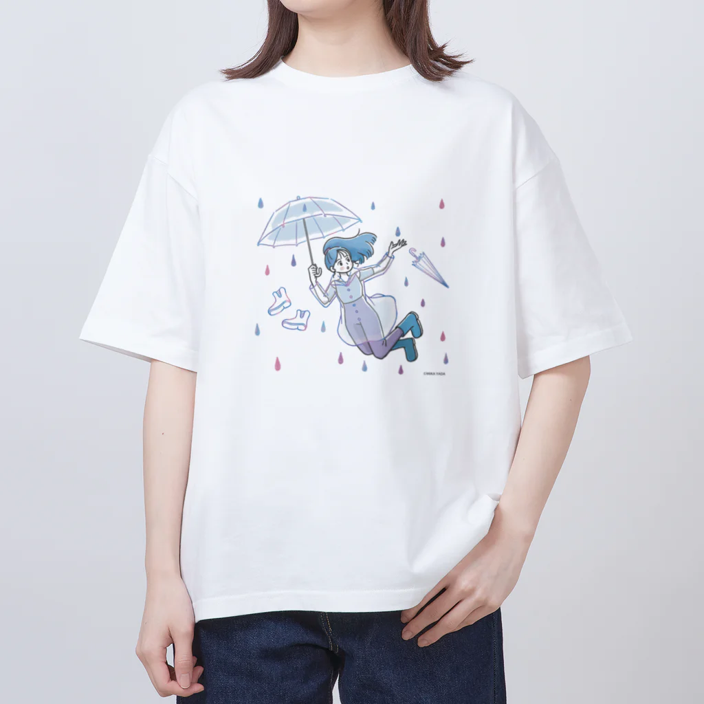 MIKA YADA illust shopの6月梅雨、雨の降る日は。 オーバーサイズTシャツ