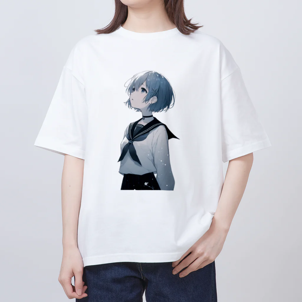 chika_22の見上げる夜空 Oversized T-Shirt