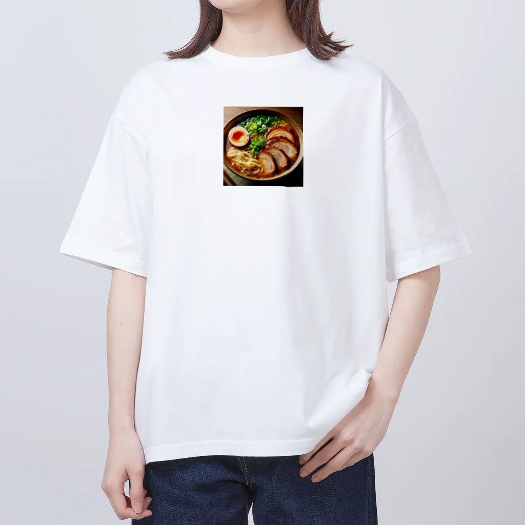ザキ山の集え。ラーメン好きによるラーメングッズ Oversized T-Shirt