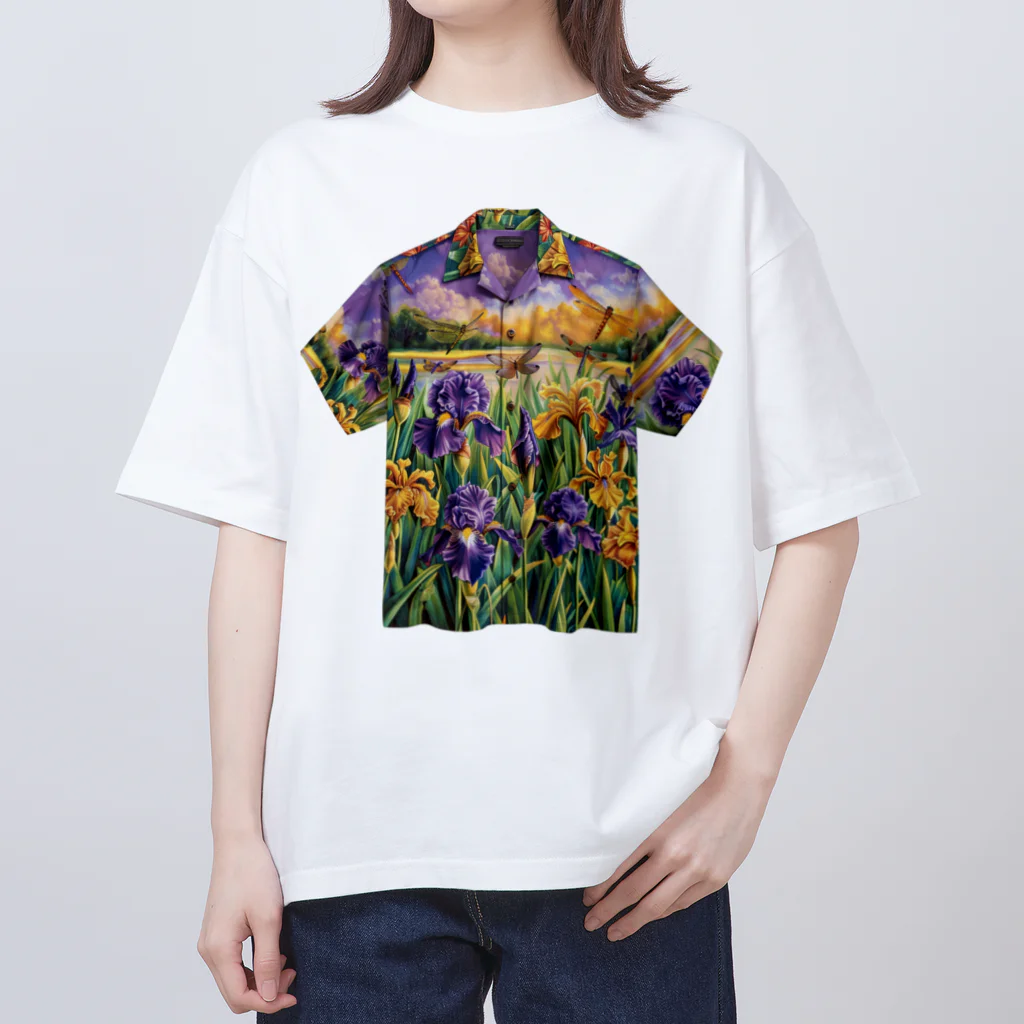 AQUAMETAVERSEのアロハシャツTシャツ　Tomoe bb 2712 Oversized T-Shirt