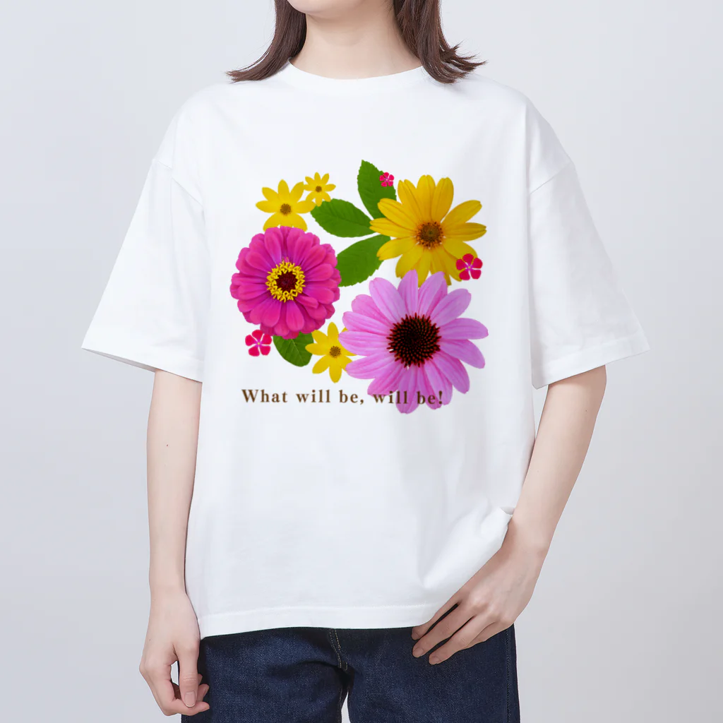 MIdesignのポップフラワー オーバーサイズTシャツ