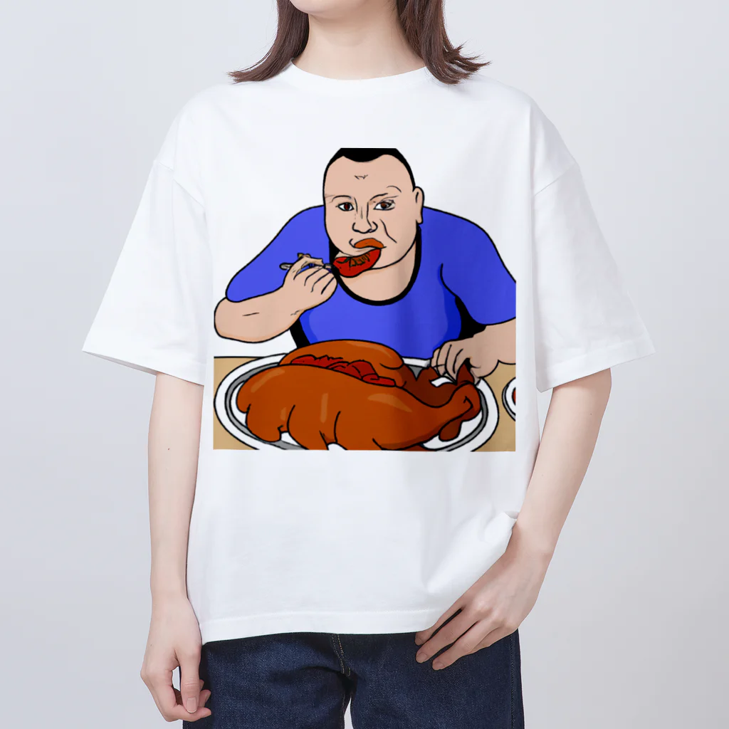 irwin00のお肉大好きおじさん Oversized T-Shirt