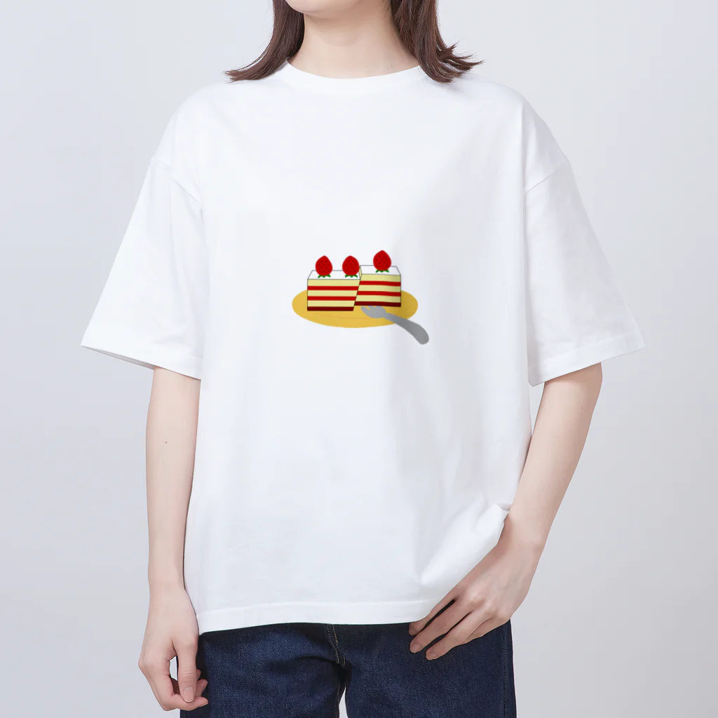 はるんるんの地層ケーキ(正断層) オーバーサイズTシャツ