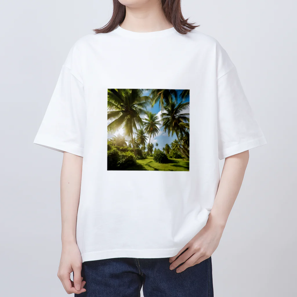 小﨑玲果のココナッツツリーTシャツ Oversized T-Shirt