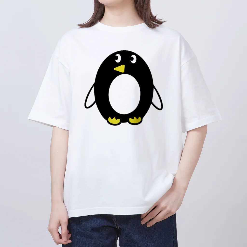 萬屋こたろうの目が泳いでるペンちゃん♪ オーバーサイズTシャツ