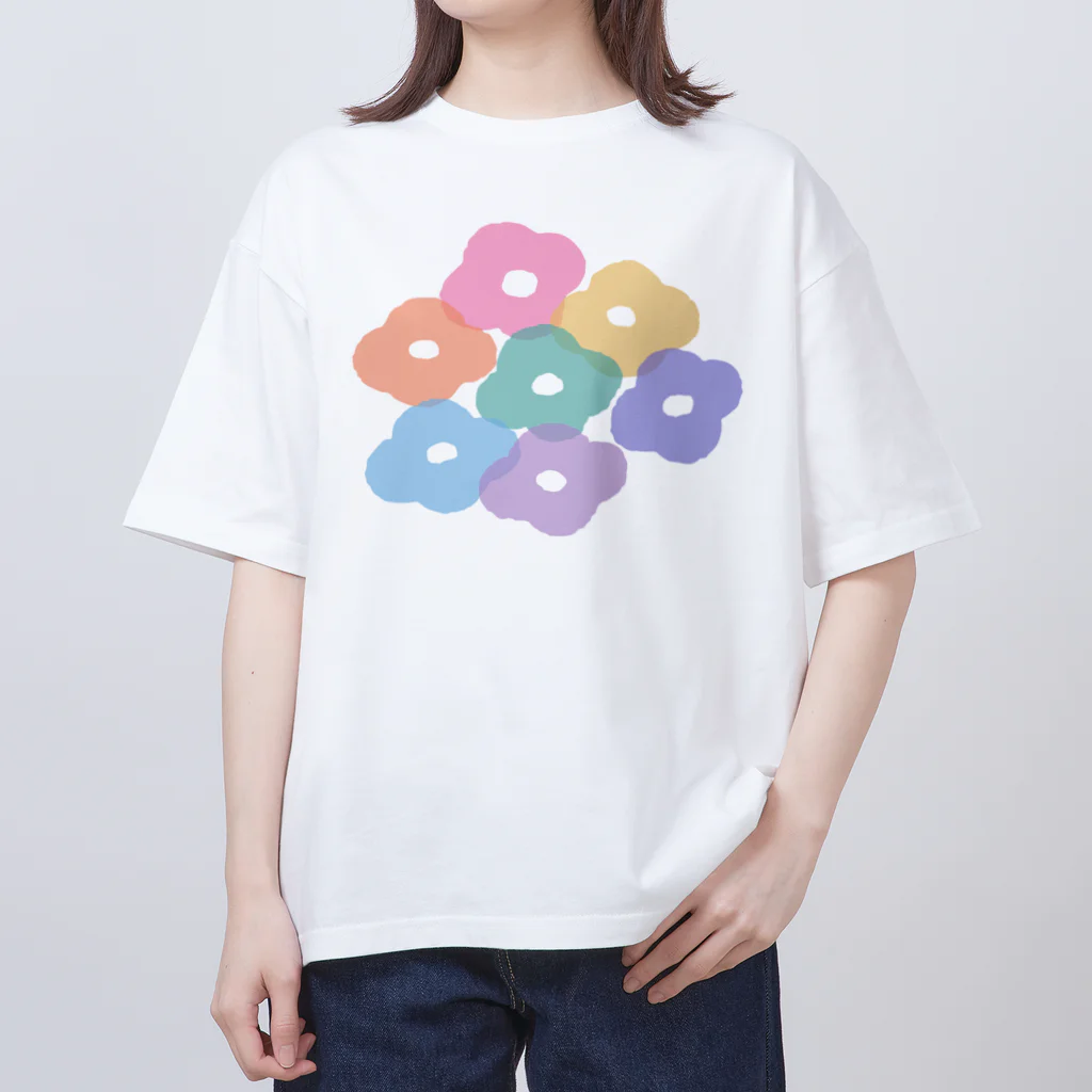 七織/nanaoriのなないろブーケ オーバーサイズTシャツ