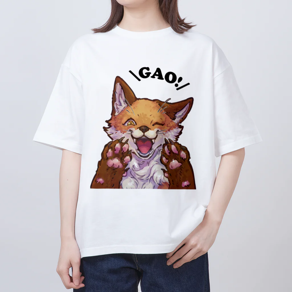 ココハス工房のGAOっとおきつね オーバーサイズTシャツ