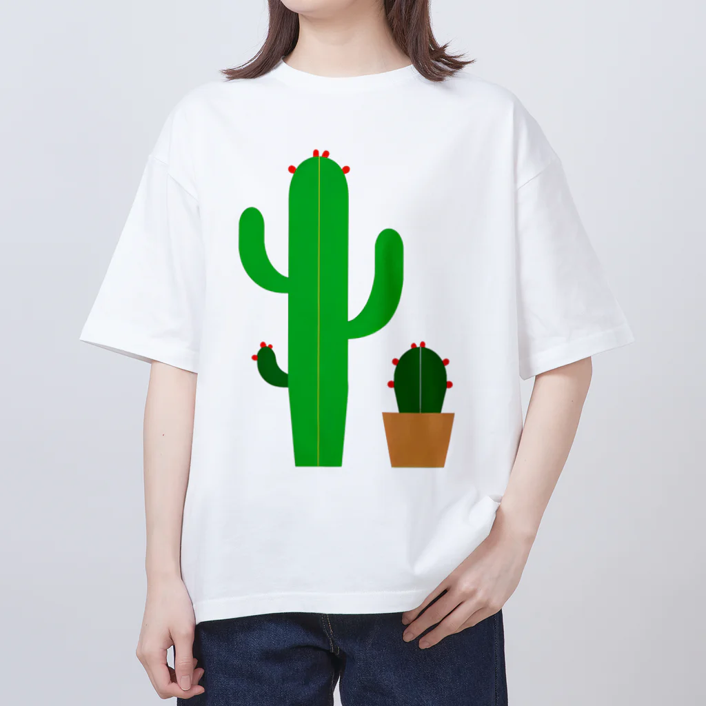 yellowgreenのサボテン　さぼてん Oversized T-Shirt