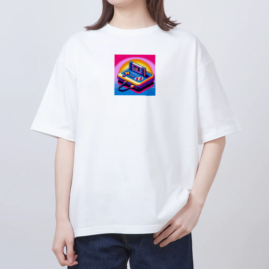 ドット職人のピクセルアート　レトロゲーム オーバーサイズTシャツ