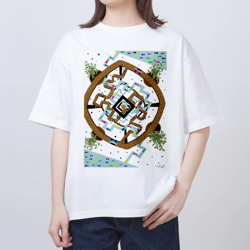 Noedewamaiのセンター オーバーサイズTシャツ