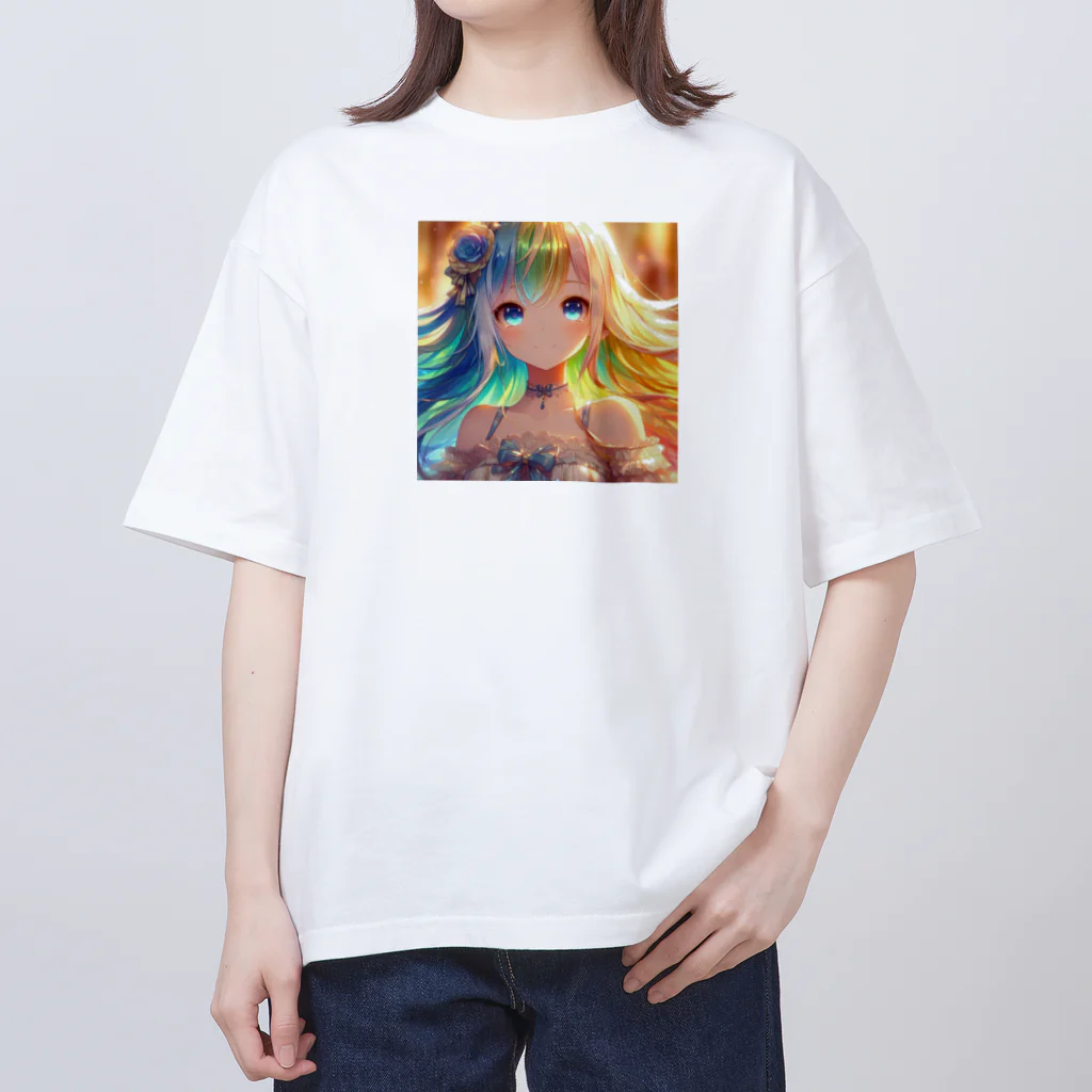 終わらない夢🌈の優しく微笑む少女💞 オーバーサイズTシャツ