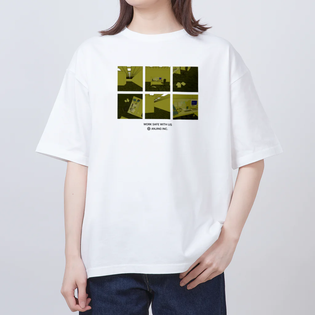 akupunyagaramのANJING INC. MERCH / Pixelated version Oversized T-Shirt