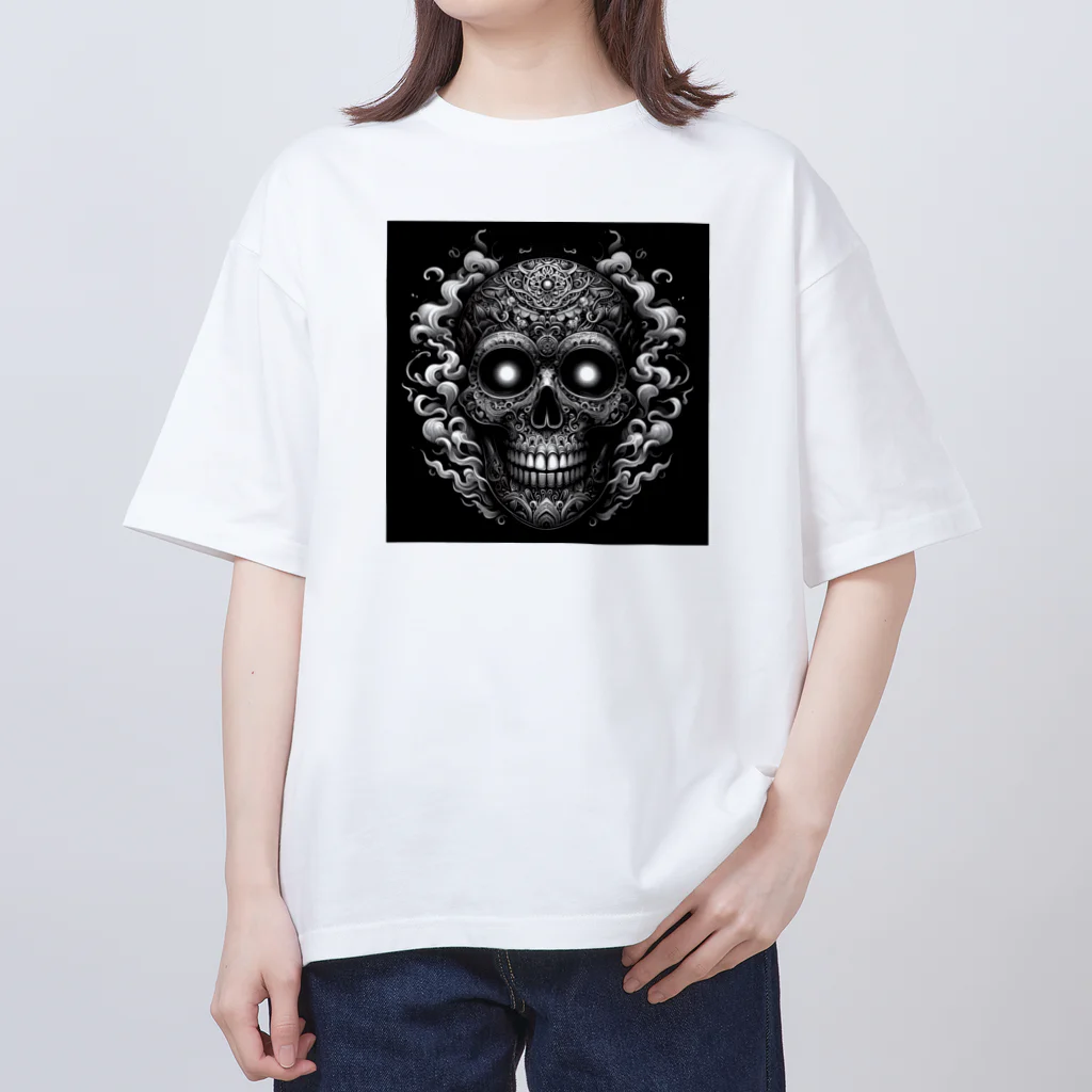 rinaPoohのドクロ Oversized T-Shirt