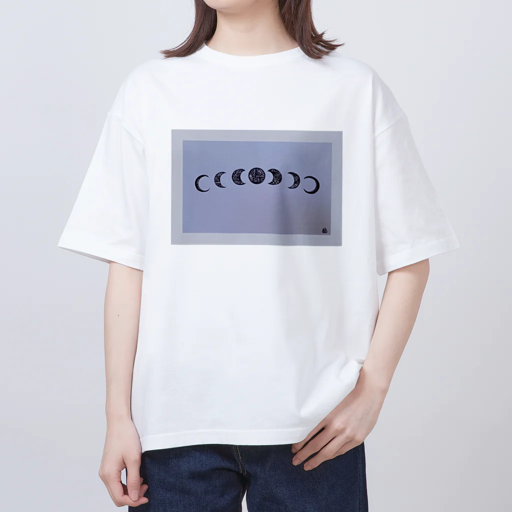 omusubiartの月の満ち欠け オーバーサイズTシャツ