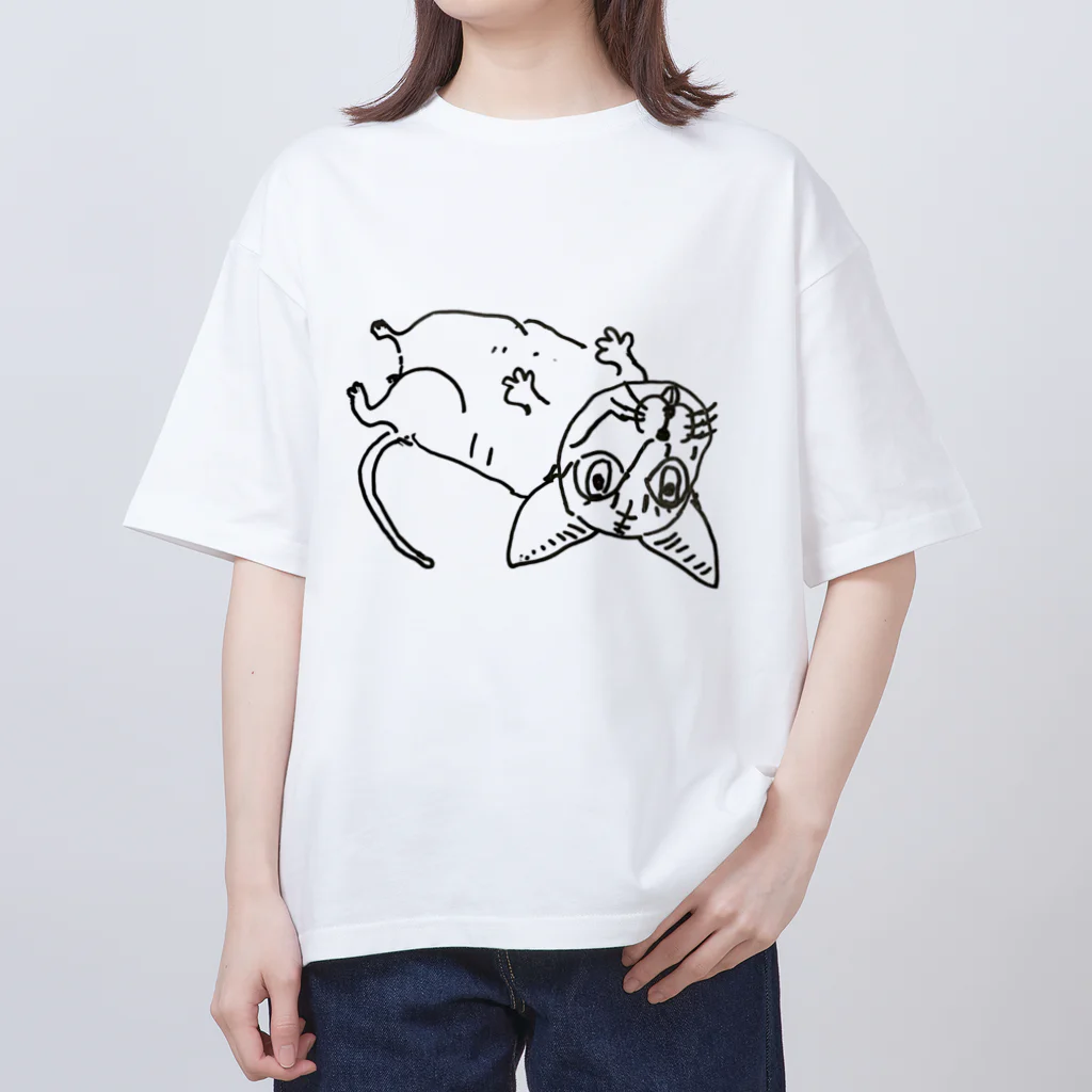 今日もごはんができるまでのオナカナデテ オーバーサイズTシャツ