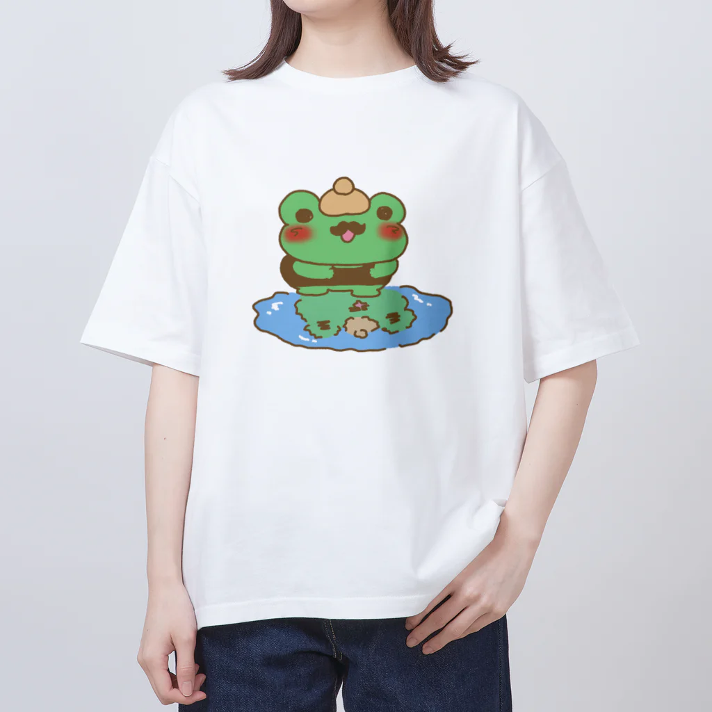 鳥ちゃんズのカエルのジョニー オーバーサイズTシャツ