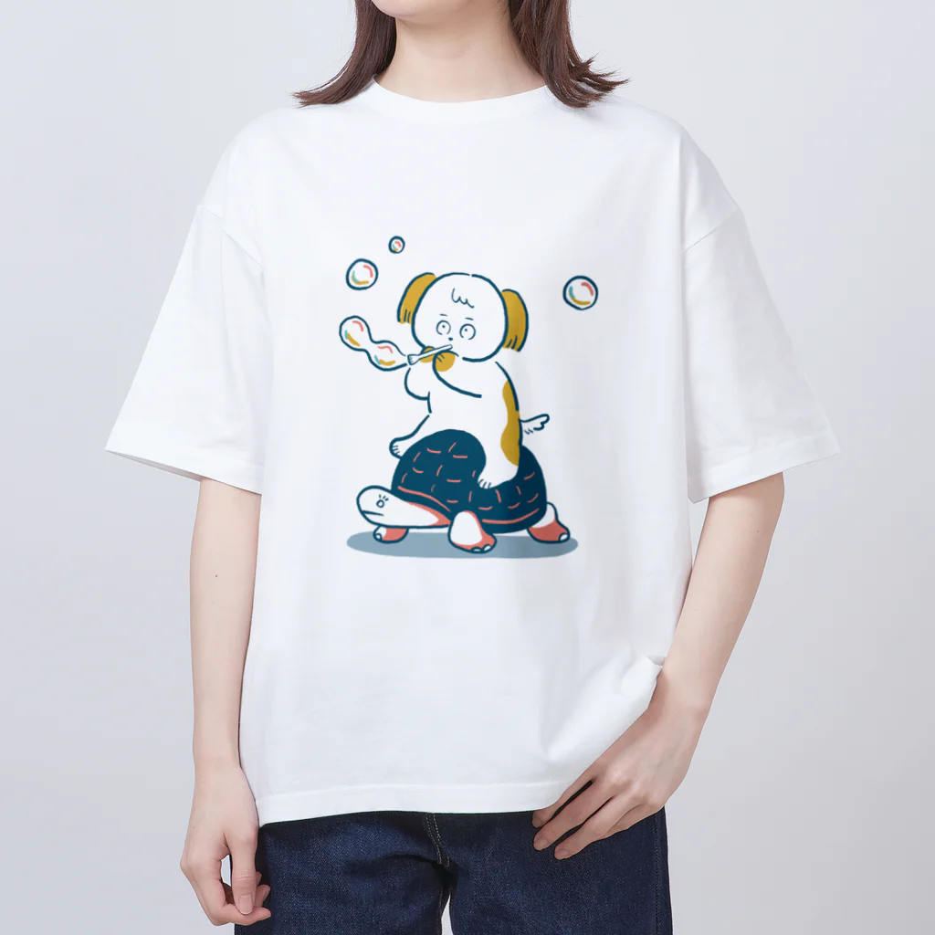 nenneのイヌ - シャボン玉 Oversized T-Shirt