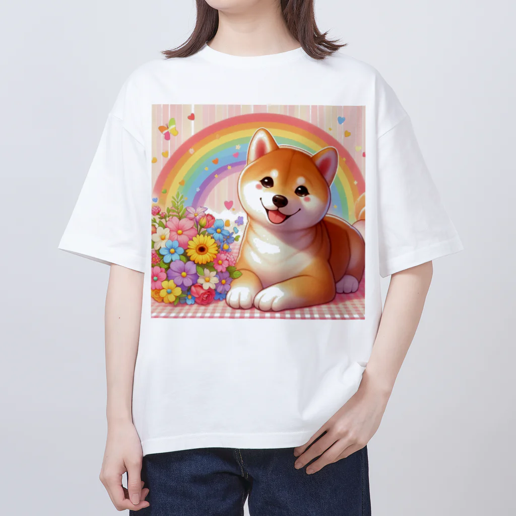 癒しのショップの夢の中の柴犬 Oversized T-Shirt