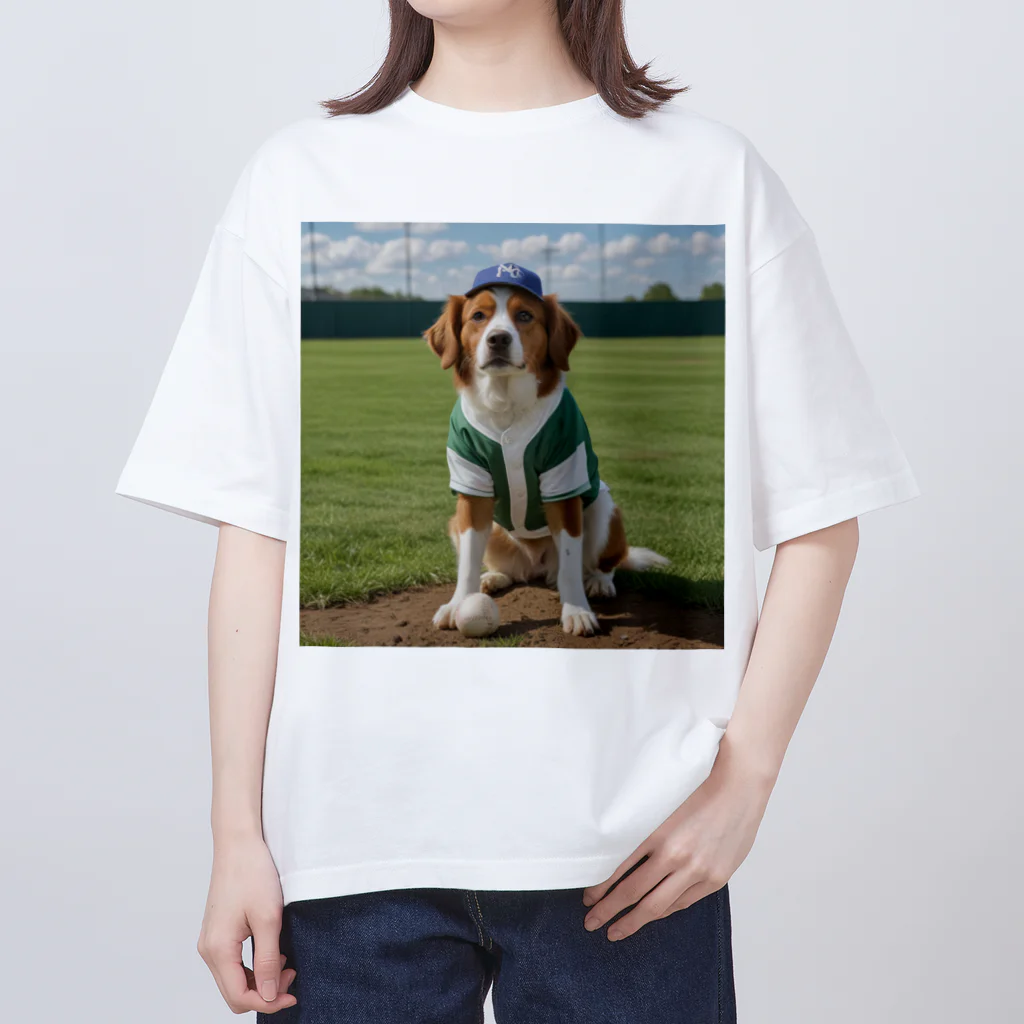 ぽめさくの犬野球 オーバーサイズTシャツ