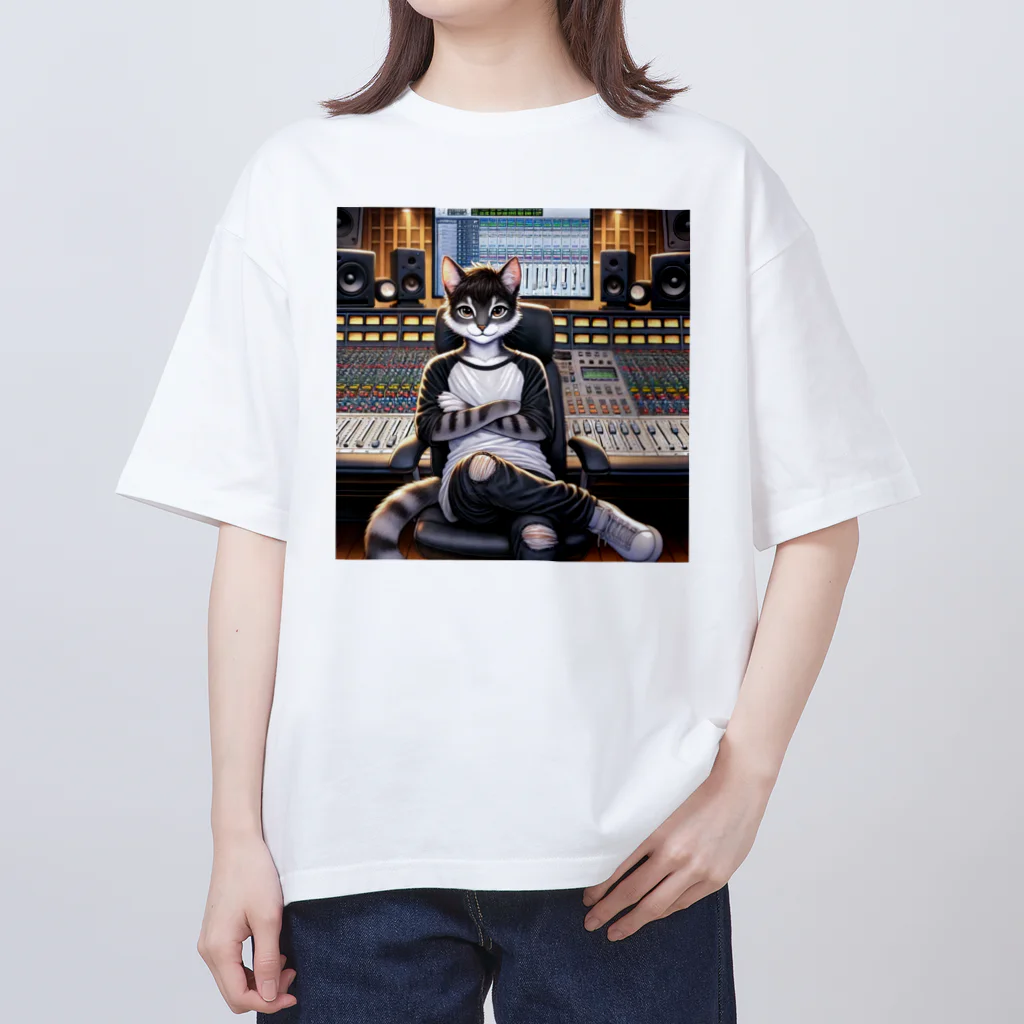 ２５GoodsShopのミキサー猫A Oversized T-Shirt