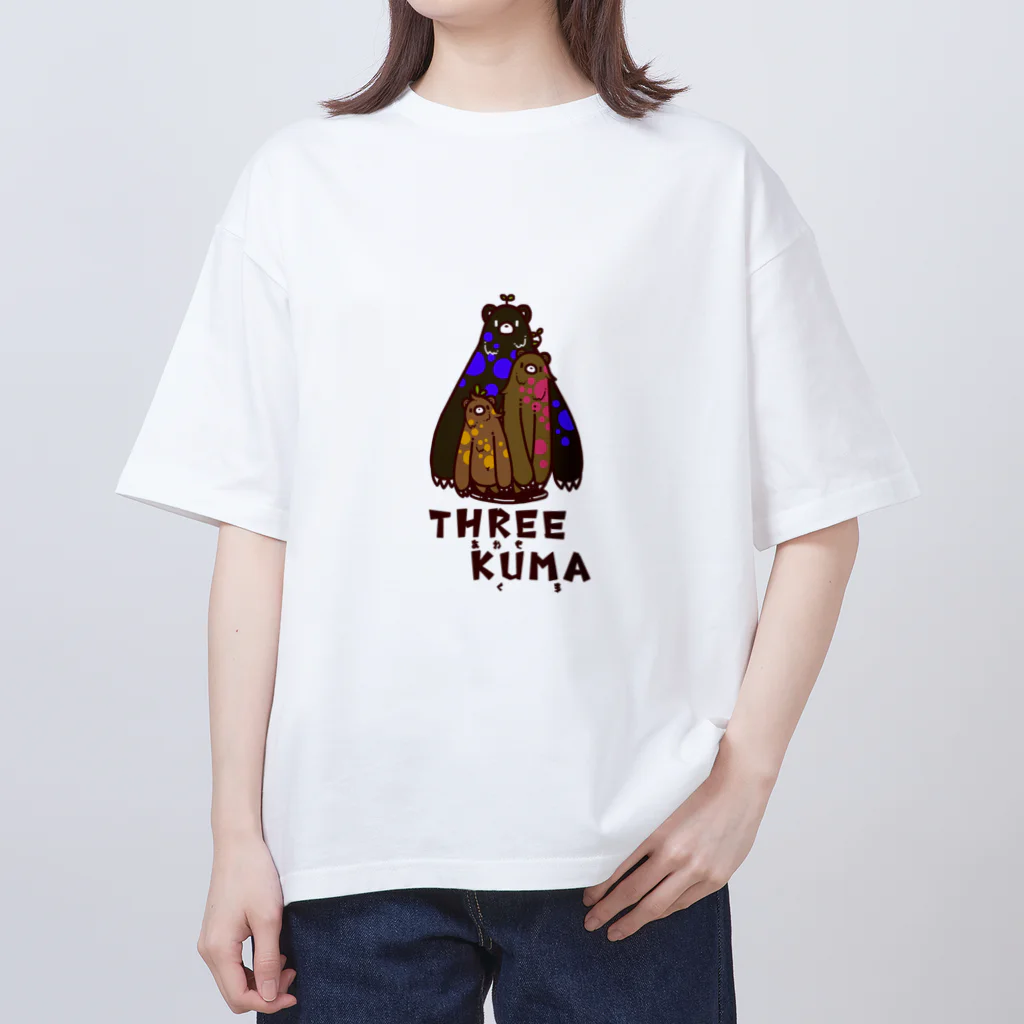 m0n0のTHREE KUMA -あわせくま- オーバーサイズTシャツ