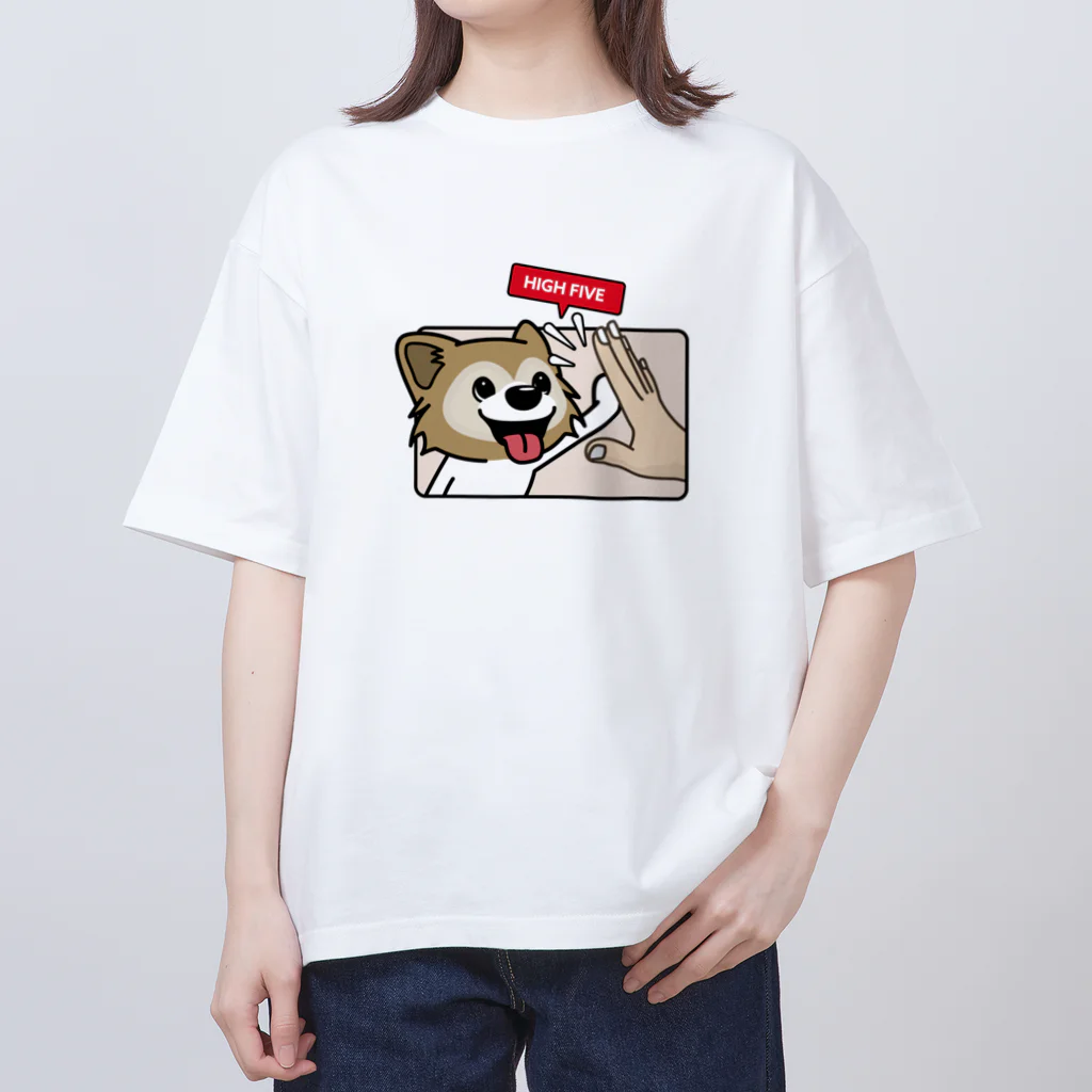 walkiesのハイタッチ！パピヨン Oversized T-Shirt