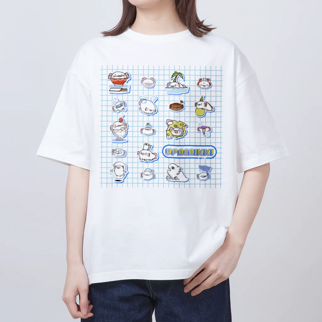 はかなシのうぱえにっき「毎日」しろver. オーバーサイズTシャツ