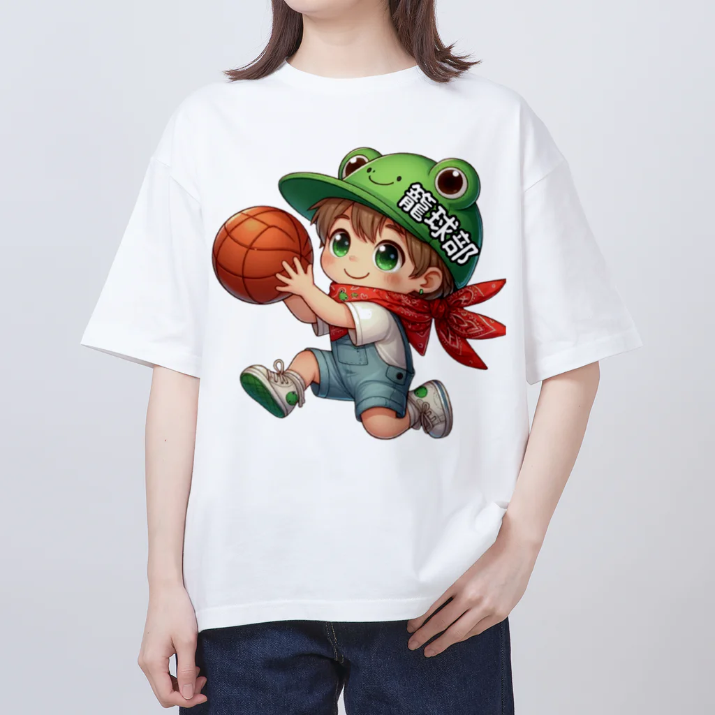 Sotoasobi.cのかわいい少年　ロイ君　籠球部 オーバーサイズTシャツ