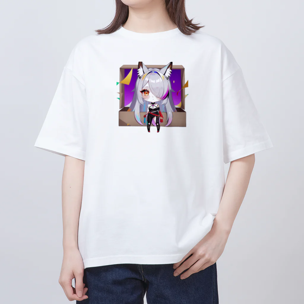 momonekokoの獣耳の女の子 オーバーサイズTシャツ