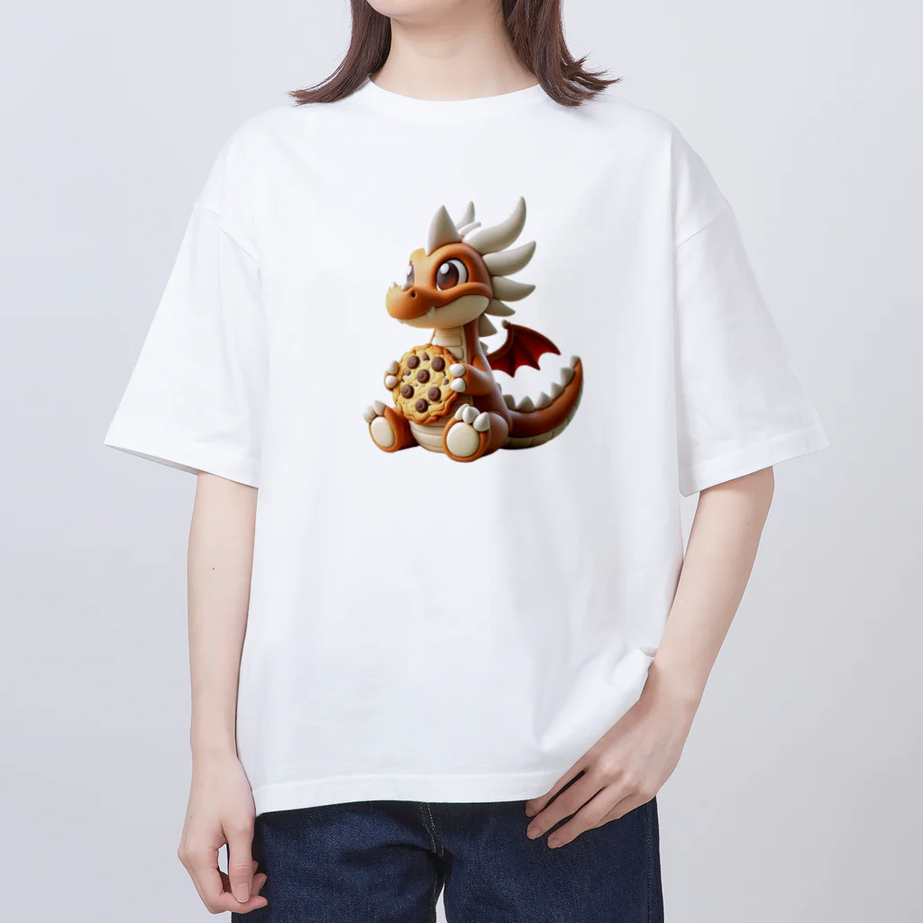 ドラゴンとわたしのドラゴンとビスケット Oversized T-Shirt