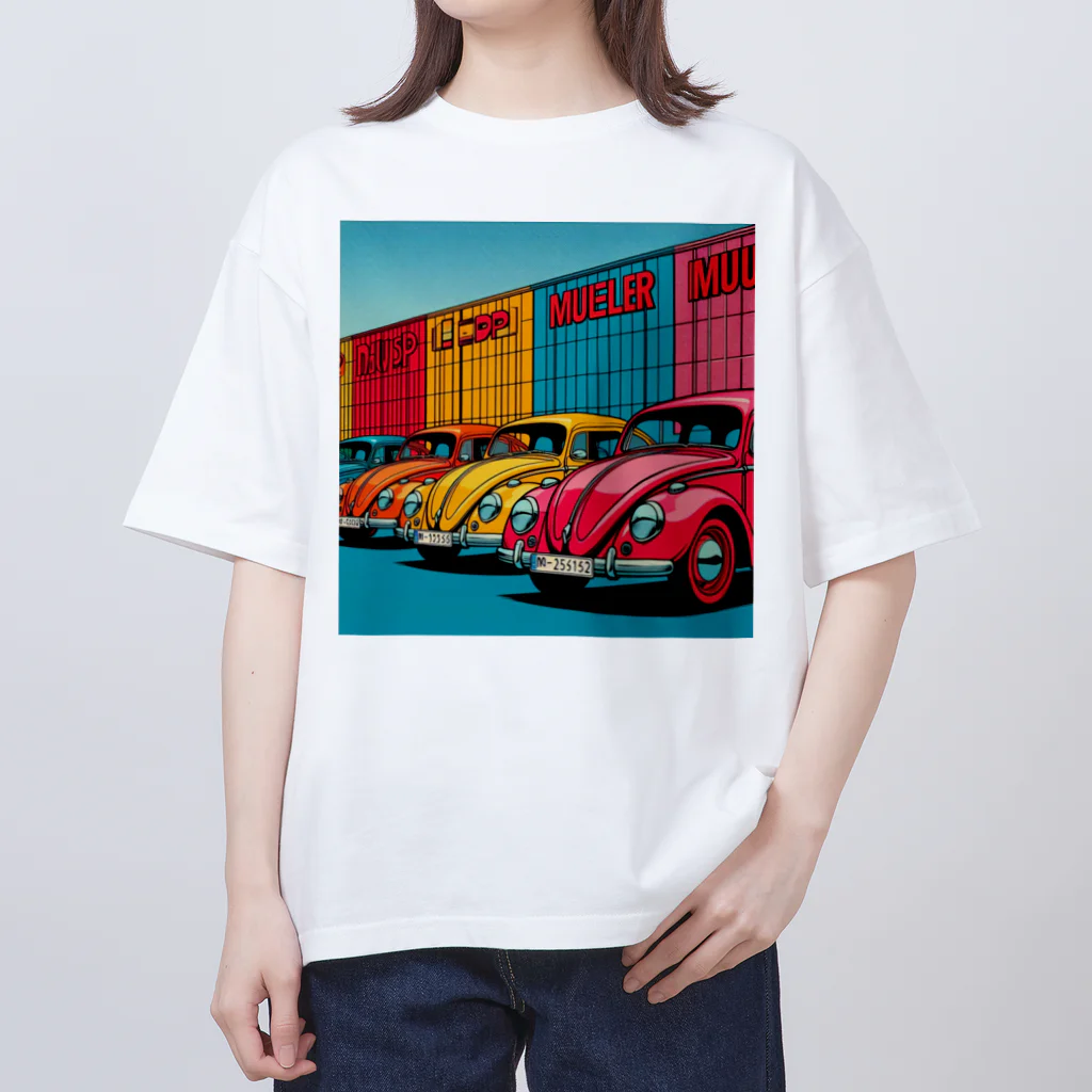 aircooled3のレトロポップなワーゲン Oversized T-Shirt