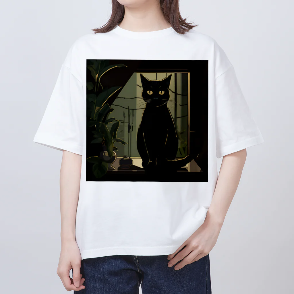 8890の黒猫 オーバーサイズTシャツ