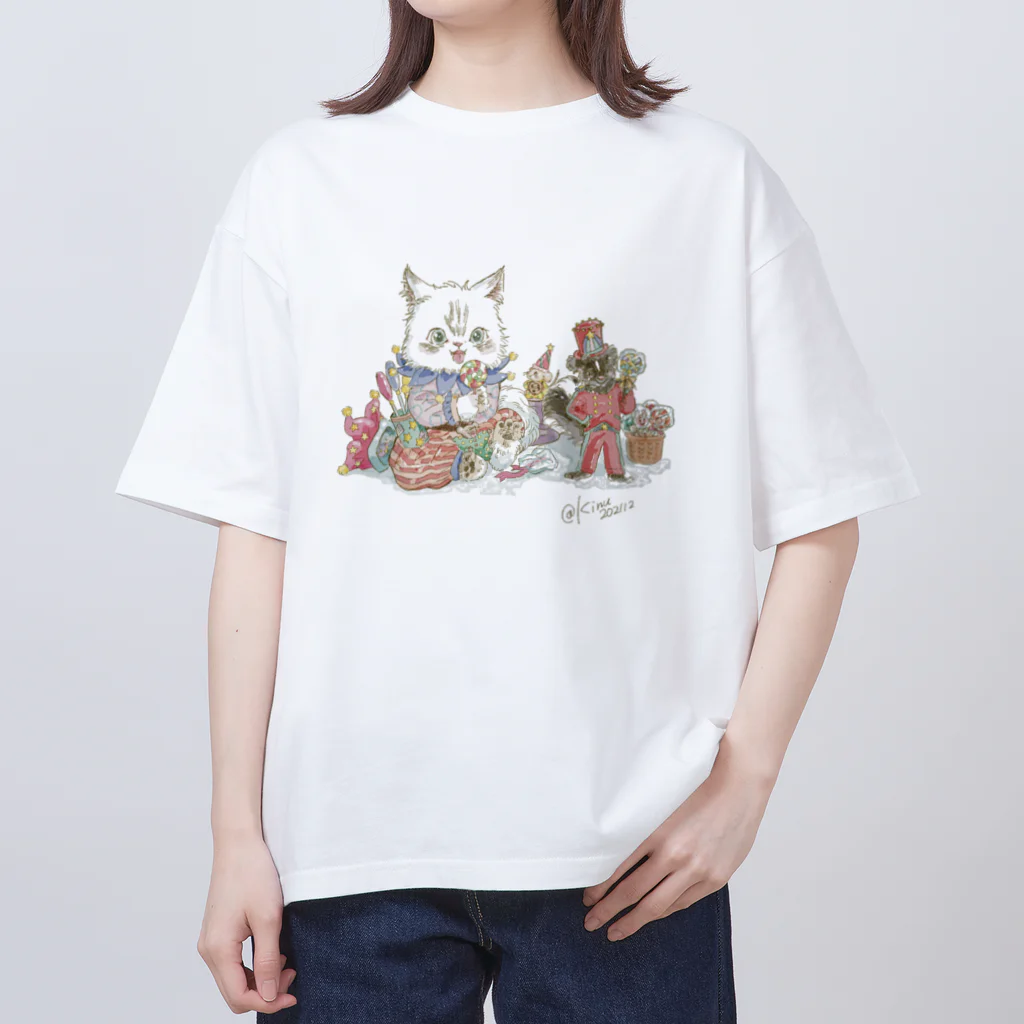 猫のきぬくんのお店の休憩中 オーバーサイズTシャツ