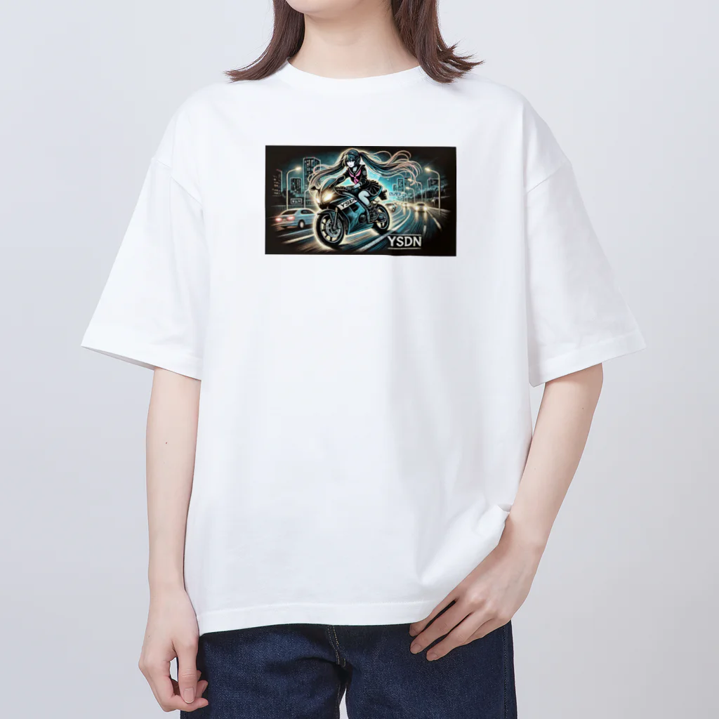 YSDNの首都高を走るバイク オーバーサイズTシャツ