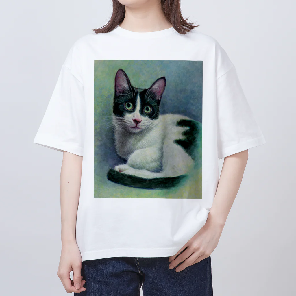 ユキ・エスのキャットアートハチワレくん Oversized T-Shirt