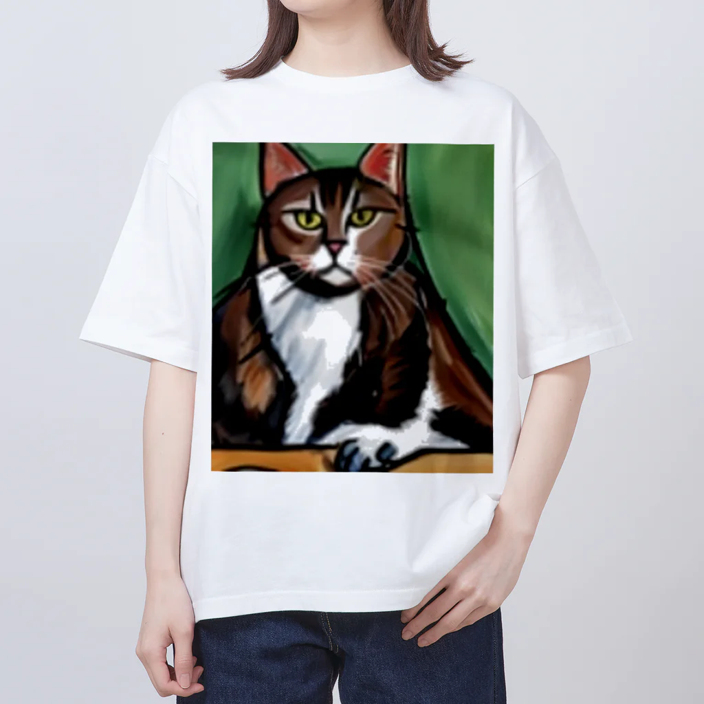 Ppit8のどっしりかまえる猫ちゃん Oversized T-Shirt