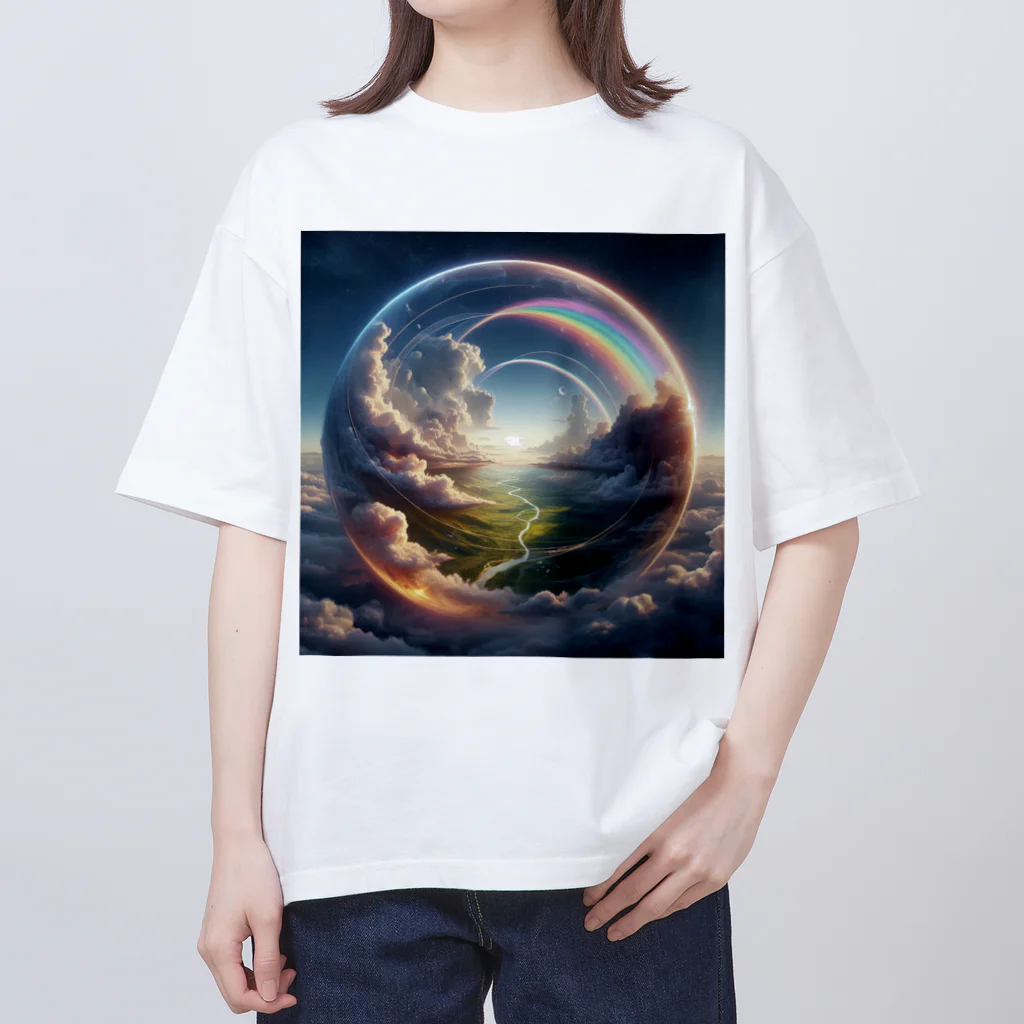 kiseki-sora444のレインボーサークル Oversized T-Shirt