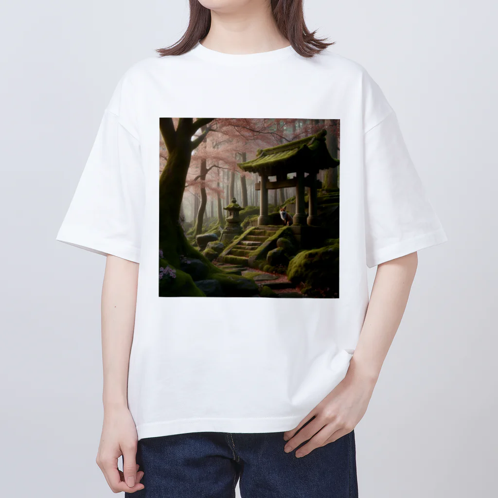 wezooweの神社廃墟1 オーバーサイズTシャツ