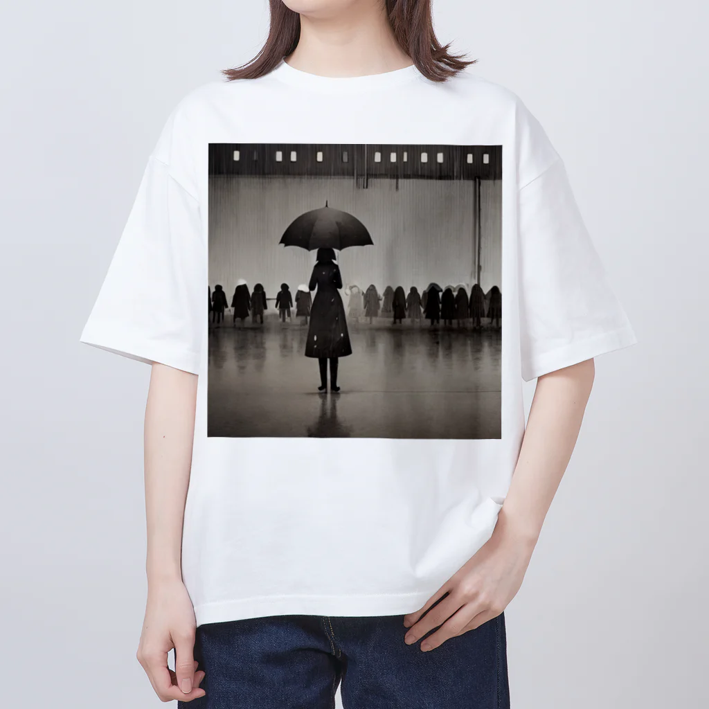 チョピの人と雨の雨 オーバーサイズTシャツ