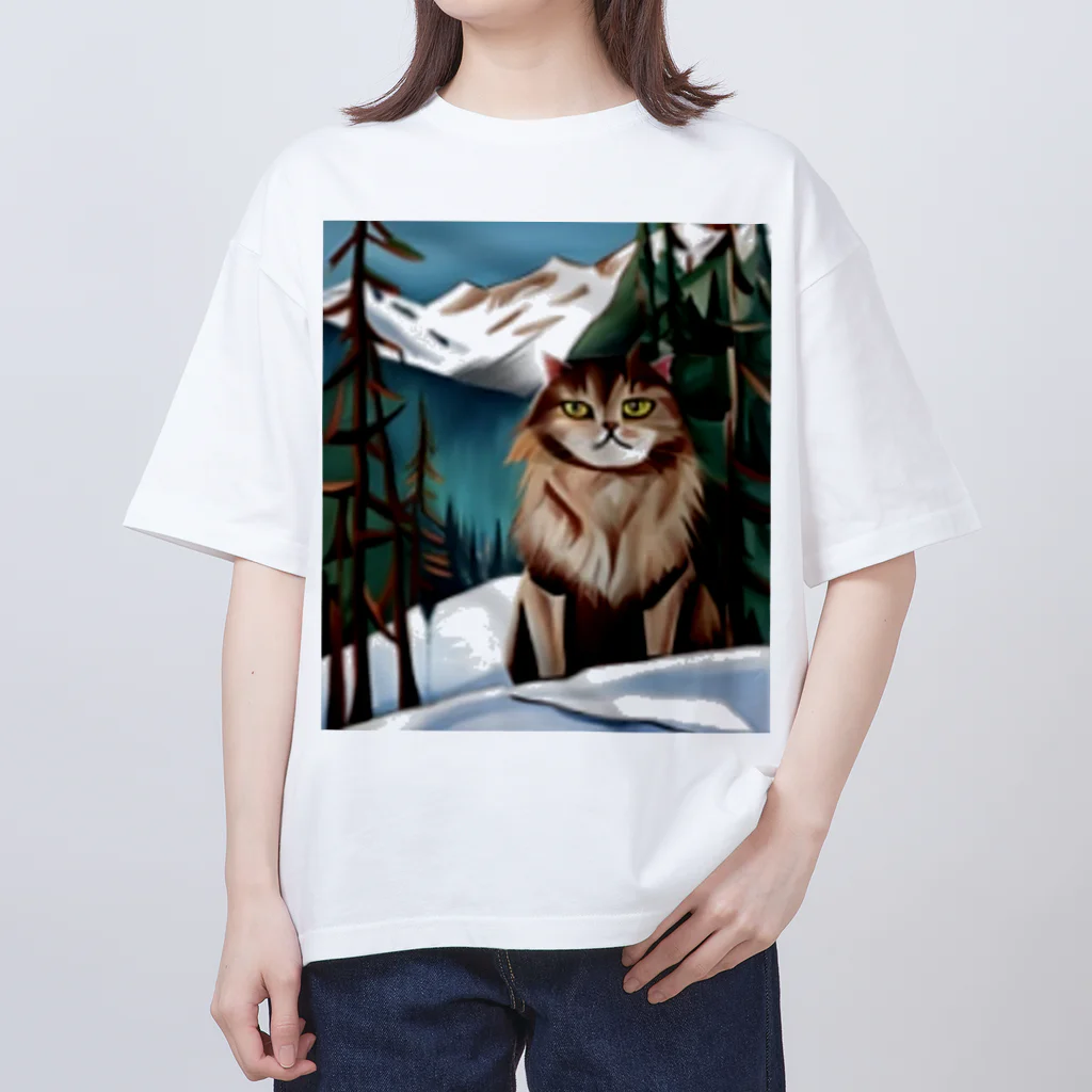 Ppit8のI live in Snow Mountain. オーバーサイズTシャツ