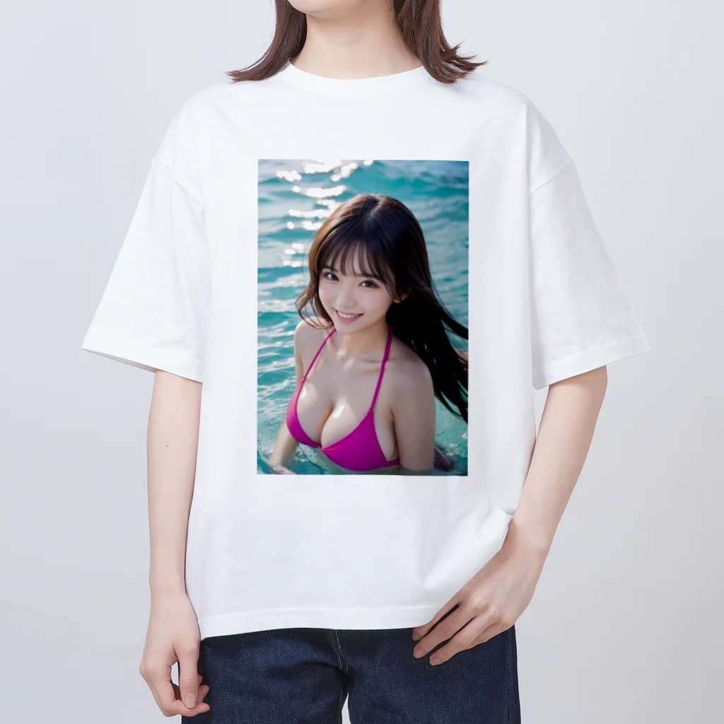 デジタル美女アートのAI美女グラビア11 オーバーサイズTシャツ