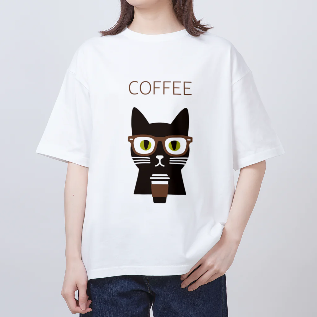 ねこのみのコーヒー ネコ オーバーサイズTシャツ