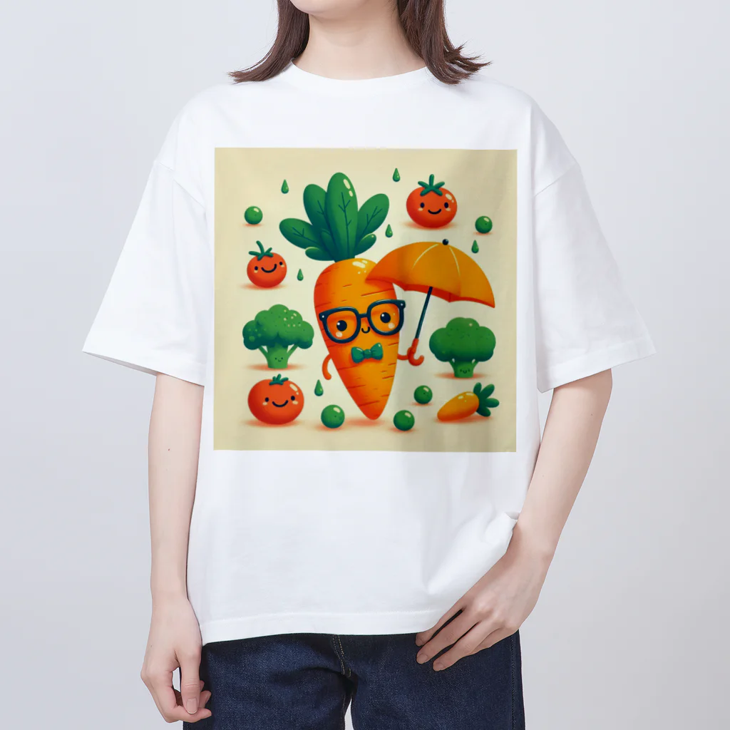 130Saitohの人参・トマト・ブロッコリー Oversized T-Shirt