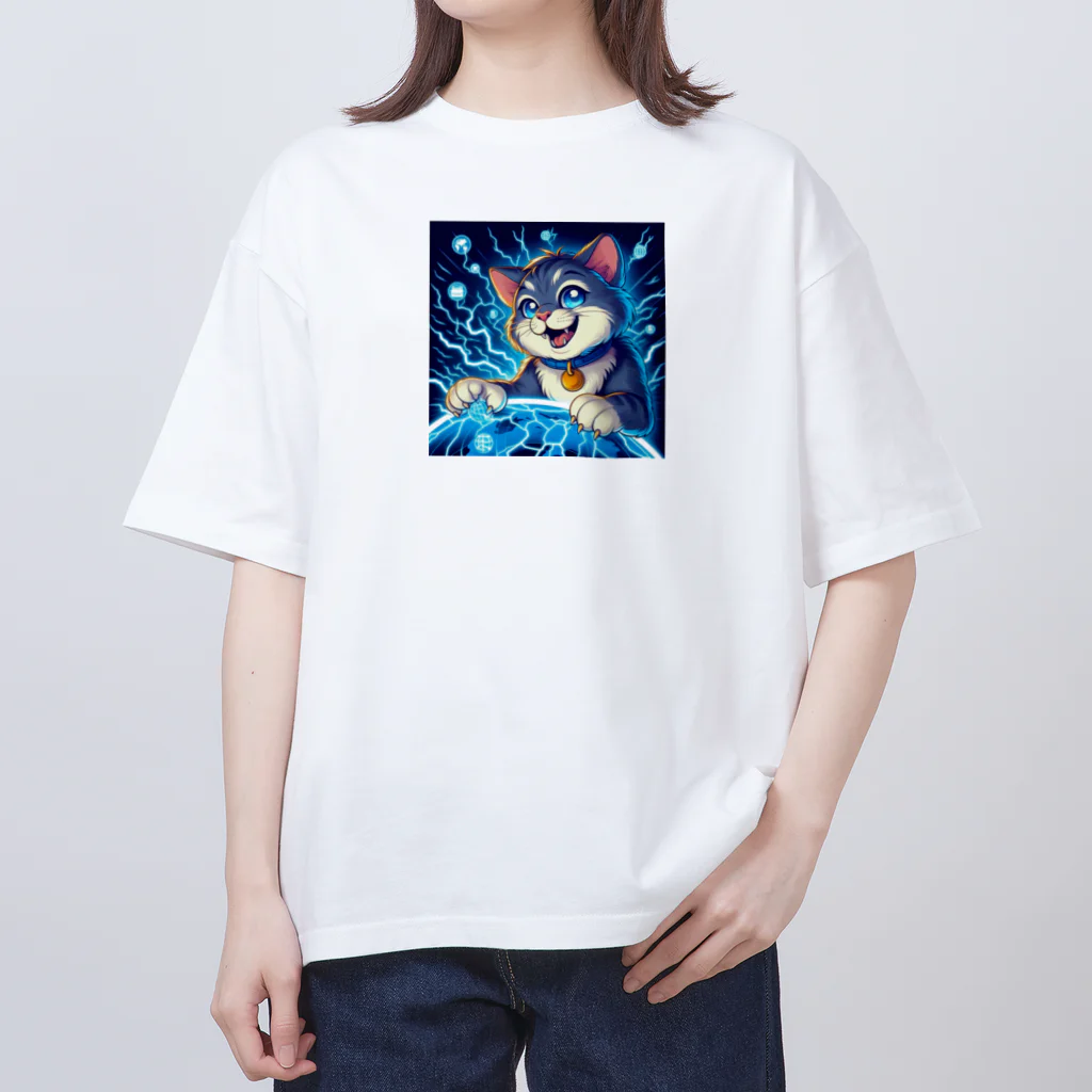 frogsystemの電脳猫 Oversized T-Shirt