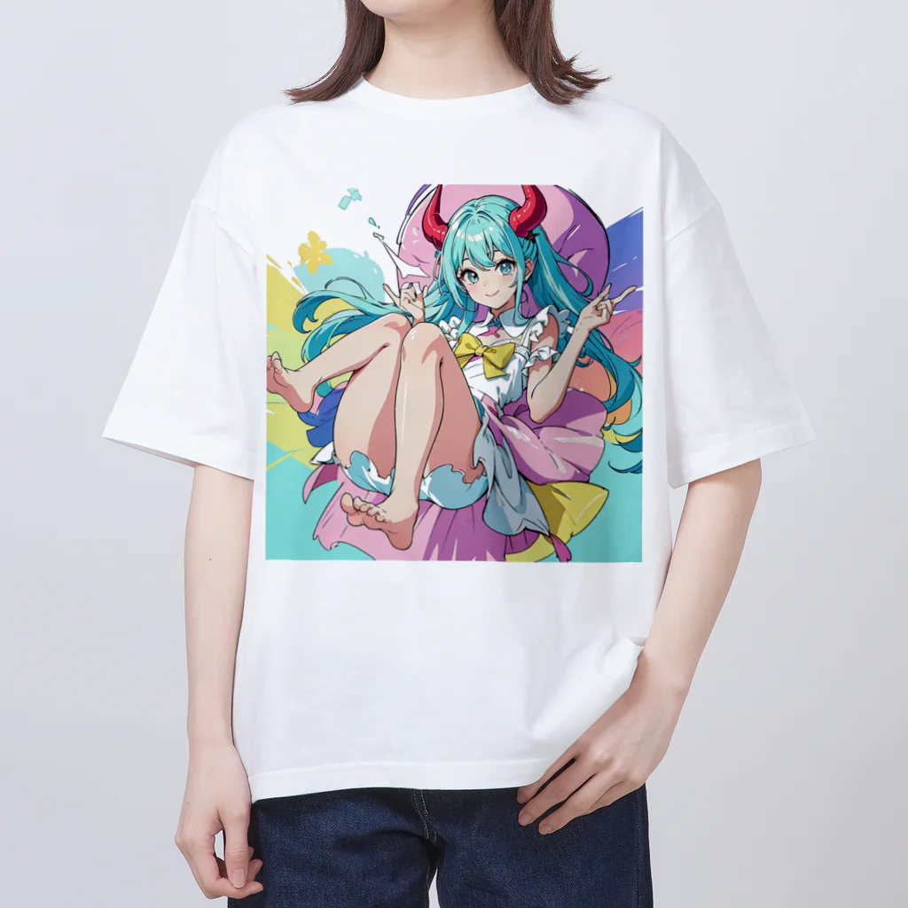 yozoraniyumeoの魔法悪魔少女 Oversized T-Shirt