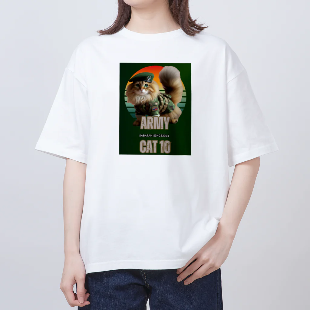 SaBATaNのアーミー猫10 Oversized T-Shirt