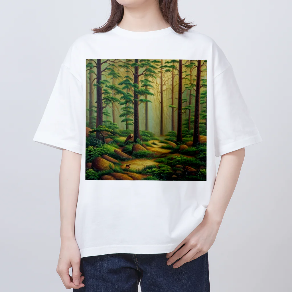 positive_poem05の森の中で創作活動 Oversized T-Shirt